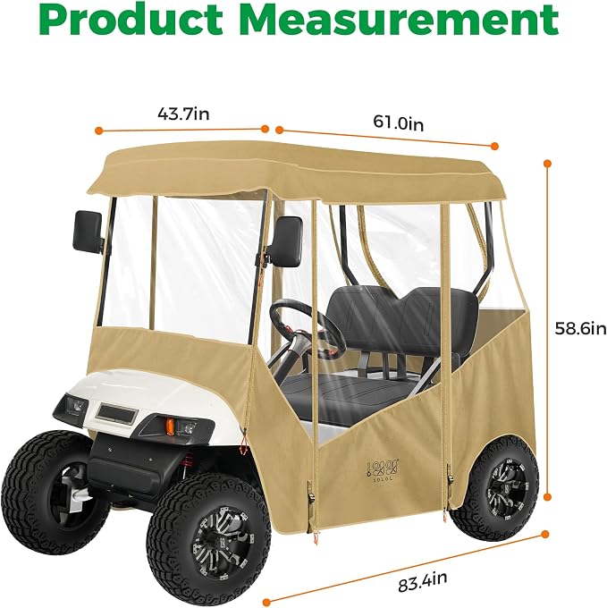 10L0L Universal Golf Cart Enclosure Compatible - Image 7