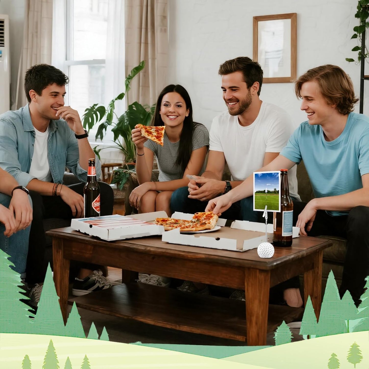 12 Pack Resin Golfball Base Memo Clip Golf Ball Place Card Holder Table Memo Number Name Card Holder Golf Centerpieces with Alligator Clip for Office Menu Wedding Sports Party Events Table Decoration