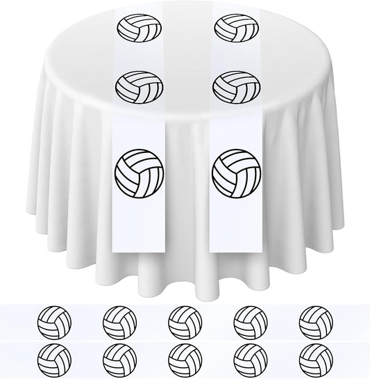 6 Pcs Volleyball Party Table Runner 60 x 6 Inch Sports Tablecloth Runner Volleyball Field Tablecloth Striped SportsTable Runner for Sports Party Dining Room(Volleyball)