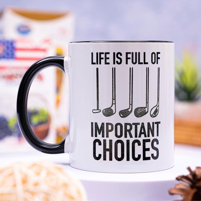 decorluxes Golf Gifts for Dad 11oz Ceramic Mug, Best Dad by Par Mug, Funny Golf - Image 4