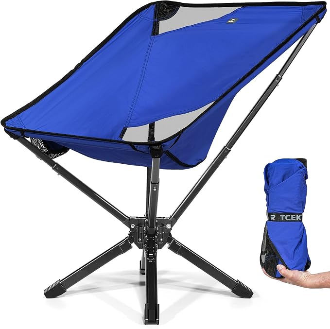 Adjustable Portable Camping Chair RiseLite Lightweight Compact Folding Chair by TCEK