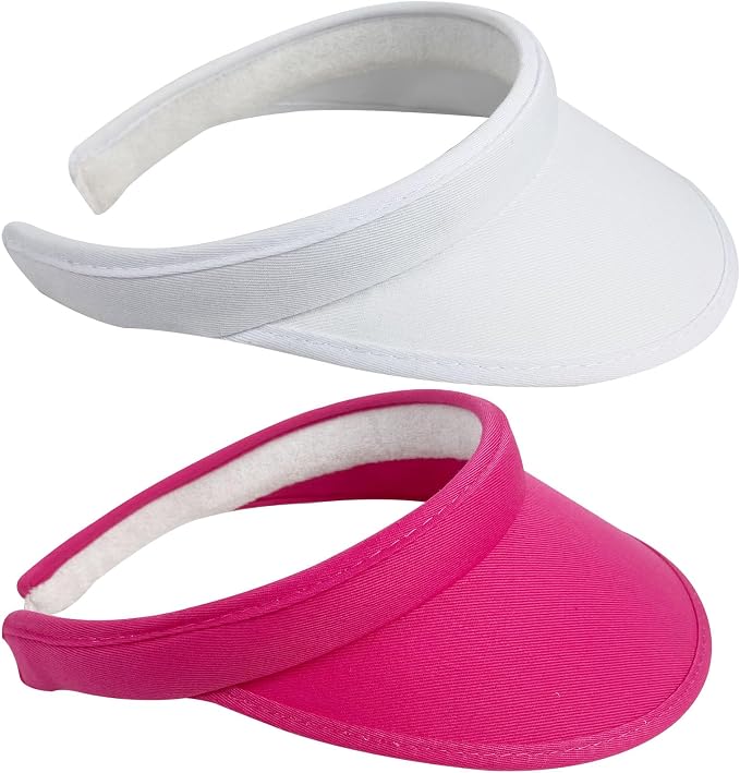 2 Pack Sun Visor Hats Women Men Clip On Wide Brim Visors Hat Outdoor Sports by kejea