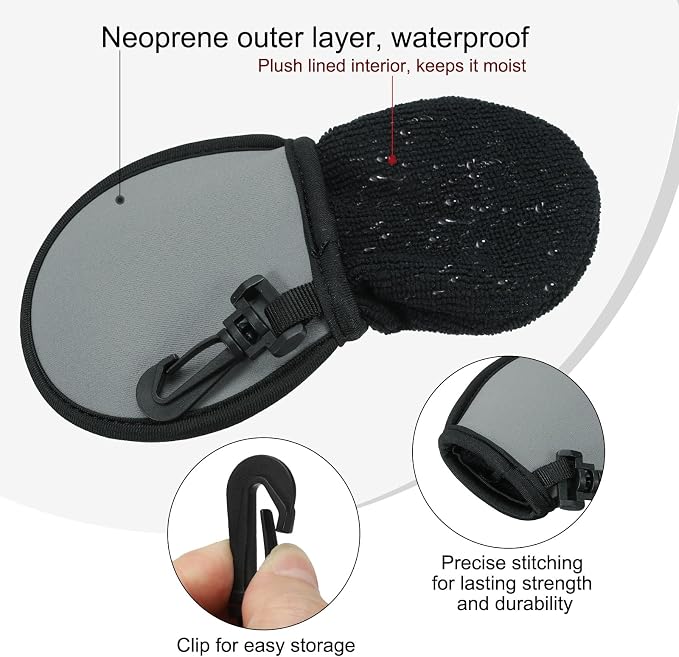 PATIKIL Golf Ball Washer Pouch, Portable Golf Balls Cleaner Pocket Bag - Image 3