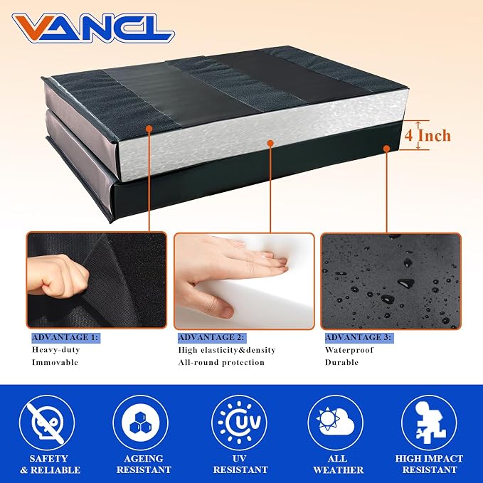 Gym Padding Wall Pads for Gym Wall Mats Basketball Wall Padding 2" Thick Foam - Image 3