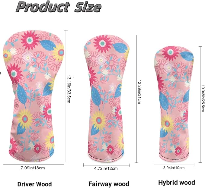 Golf Club Head Covers for Club Protective, Waterproof PU Leather Driver Fairway - Image 6
