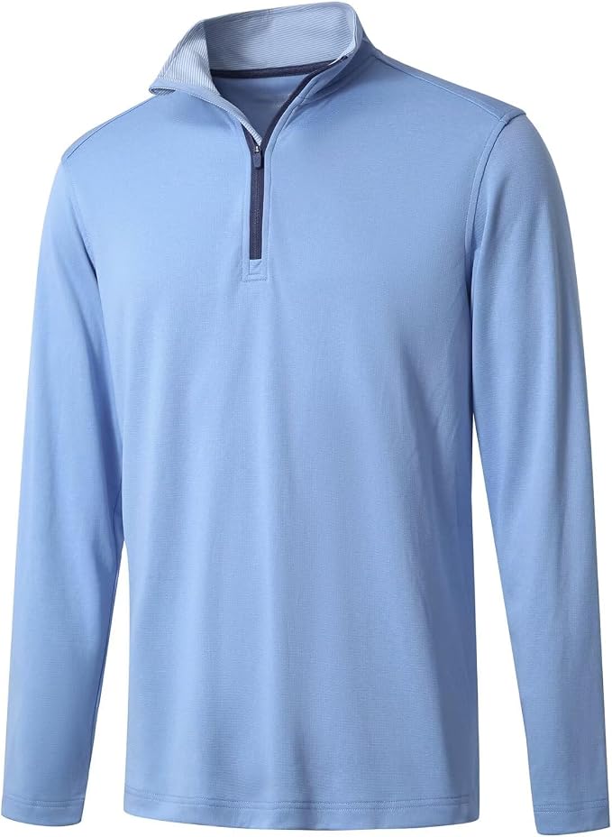M MAELREG Quarter Zip Golf Pullover Men Dry Fit Long Sleeve Performance Wicking by MAELREG