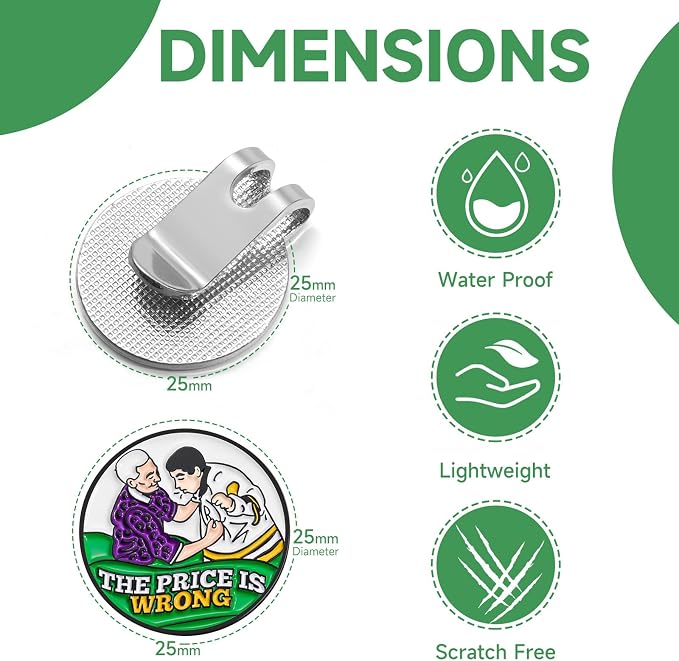 Magnetic Golf Ball Marker Clips, Funny Golf Ball Markers - Image 2