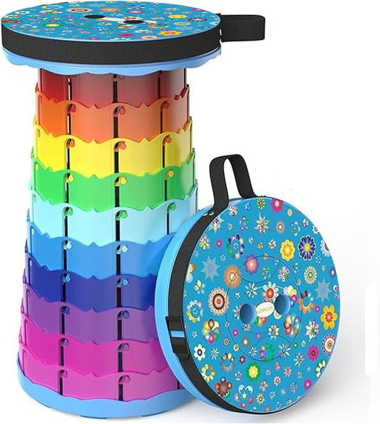 ALEVMOOM Upgraded Portable Collapsible Folding Stool Retractable Telescoping by Wemakeitbetter