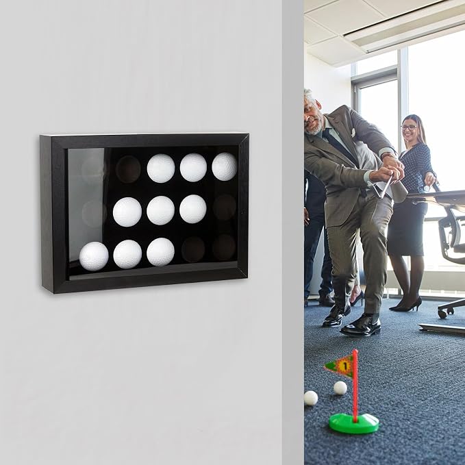 Golf Balls Display Case with EVA Foam Protection, Wall Mount & Desktop Golf - Image 5