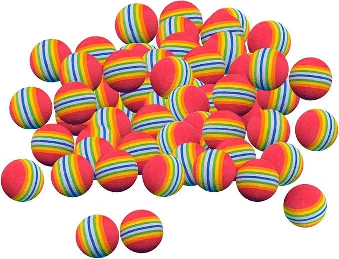 50-Piece EVA Foam Practice Golf Balls, Soft Elastic Indoor Training Balls by Unknown