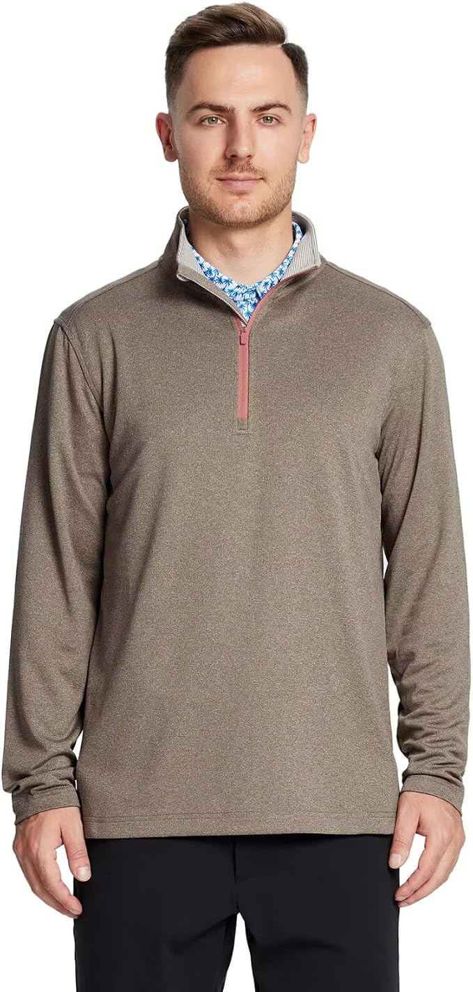 M MAELREG Quarter Zip Golf Pullover Men Dry Fit Long Sleeve Performance Wicking - Image 2
