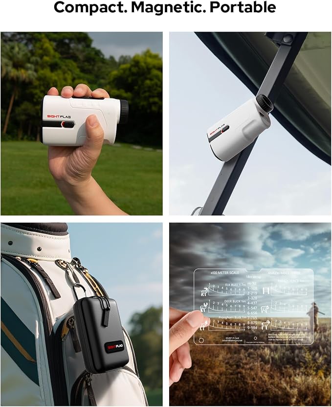 Golf Rangefinder with Slope, 1300 Yards Laser Range Finder Golf, 7.5X - Image 7