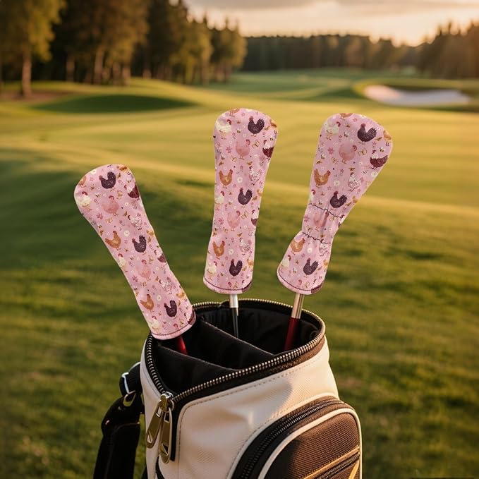 Golf Club Head Covers for Club Protective, Waterproof PU Leather Driver Fairway - Image 3