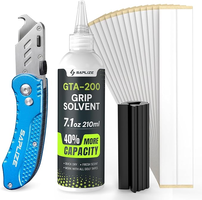 SAPLIZE Pro Golf Grip Repair Kit – Includes 5oz GTA-200 Golf Grip Solvent by Smartactionsmartplay
