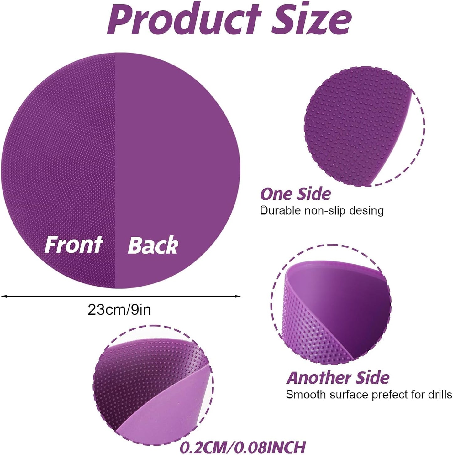 12 Pcs Spot Markers Flat Field Cones,Non Slip Spot Floor Dots for Soccer Basketball Baseball Sports Speed Agility Training (9 inch)