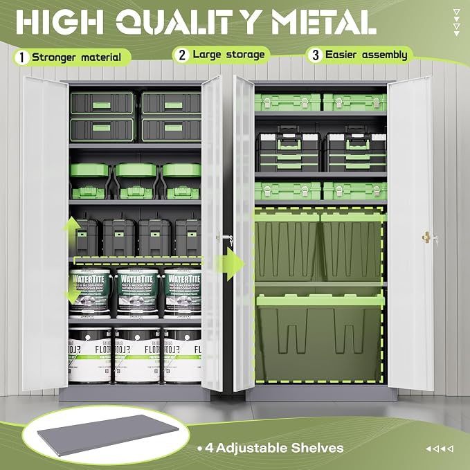 SUNCROWN 72" Metal Storage Cabinet - Image 5