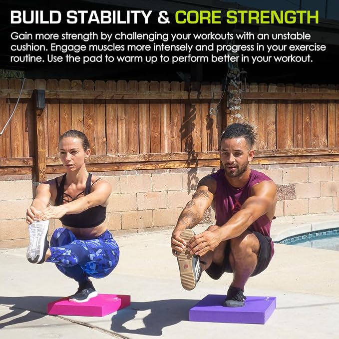 ProsourceFit Exercise Balance Pad – Non-Slip Cushioned Foam Mat & Knee Pad - Image 6