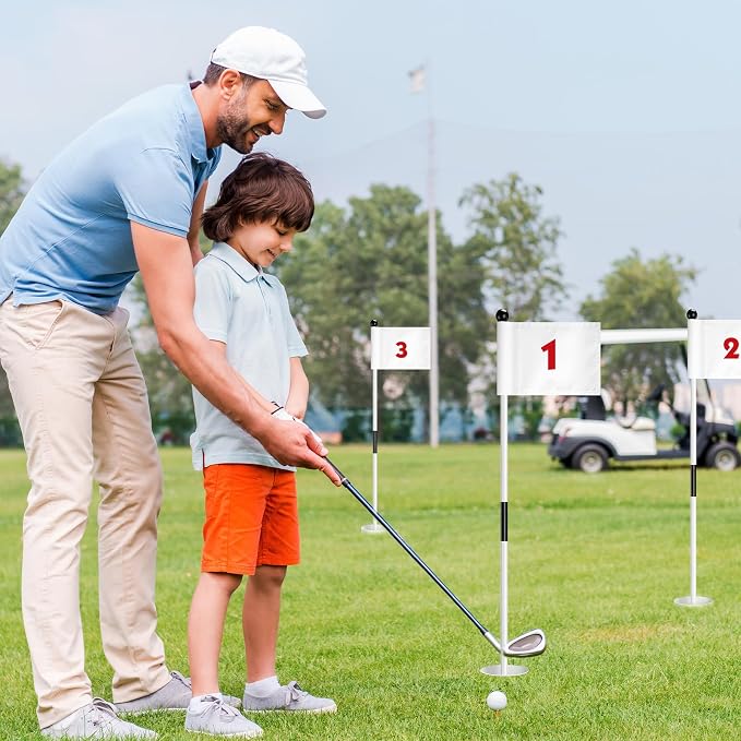 Hungdao 10 Set Golf Flagstick Mini Putting Green Flag - Image 4