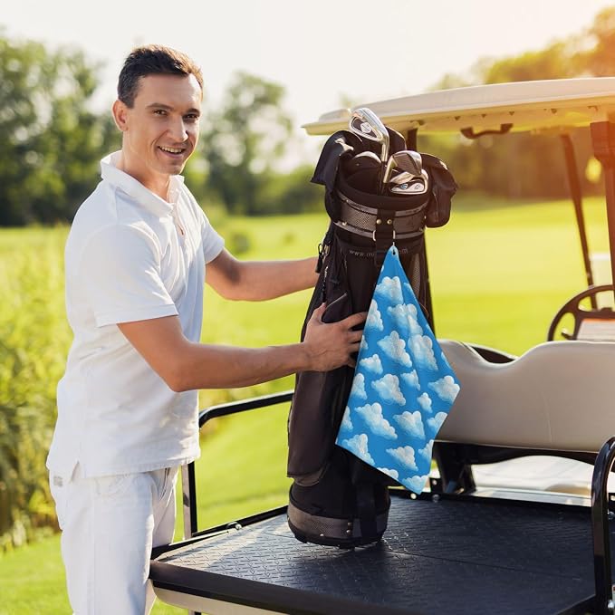 Clouds Golf Towel Waffle Microfiber - Image 6
