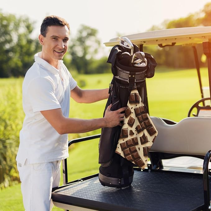 Chocolate Golf Towel Waffle Microfiber - Image 6