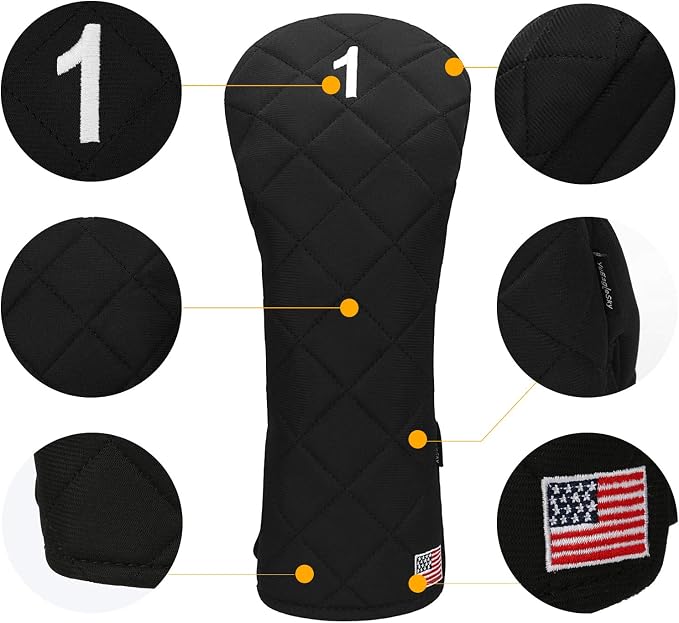 Golf Head Covers Driver Fairway #3#5 Hybrid USA Flag - Image 3