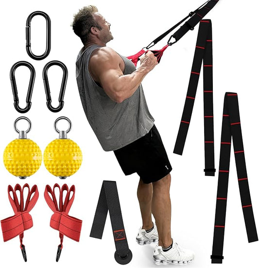 FitBeast Pull Up Ball Grips & Finger Straps Set – Grip Balls by FitBeast