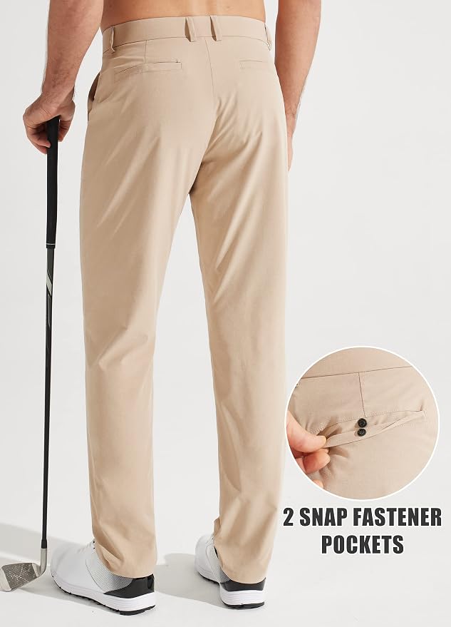 Libin Mens Golf Pants Stretch Work Dress Pants 30"/32"/34" Quick Dry - Image 2