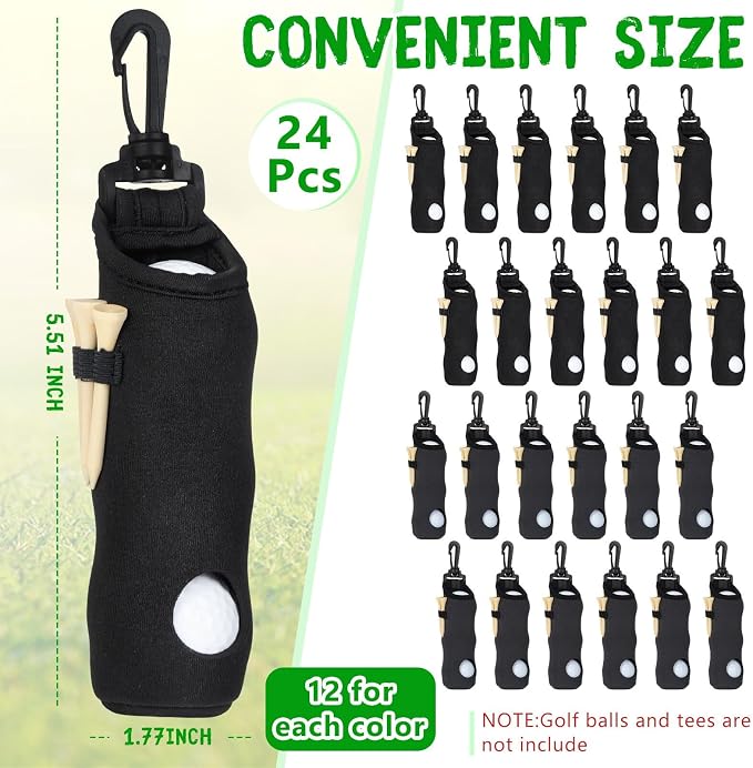 24 Pcs Golf Ball Holder Pouch - Image 2