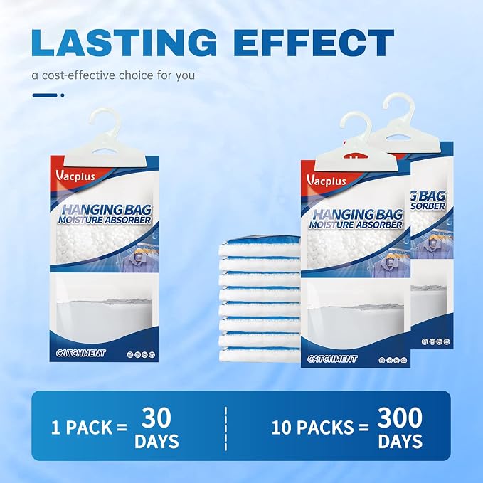 Vacplus Moisture Absorbers Packets, Fragrance Free 20 Pack, Humidity Packs - Image 6