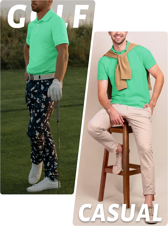 TACVASEN Mens Golf Shirt Dry Fit Mens Polo Shirts Short Sleeve Performance Golf - Image 7