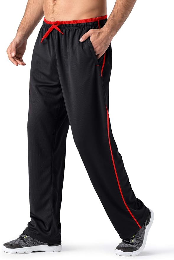 MAGNIVIT Men's Lightweight Sweatpants Loose Fit Open Bottom Mesh Athletic Pants by MAGNIVIT
