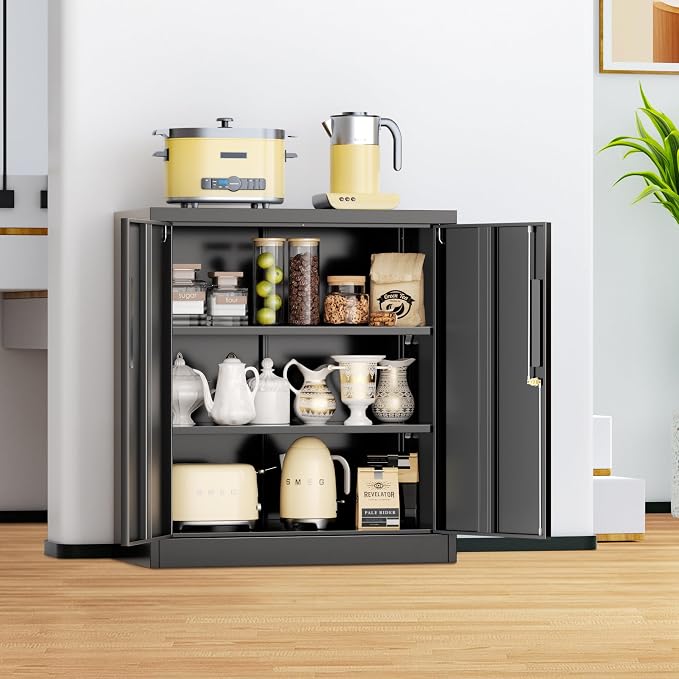 Incbruce 36” Metal Storage Cabinet, Locking Steel Storage Cabinet - Image 4