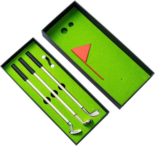 Golf Pens Toy Set Christmas Stocking Stuffers for Adults Teens, Mini Office Desk Game Toys Cool Gadgets Stuff Things Fidget Toys Golf Club Pen Stress Relief Item,