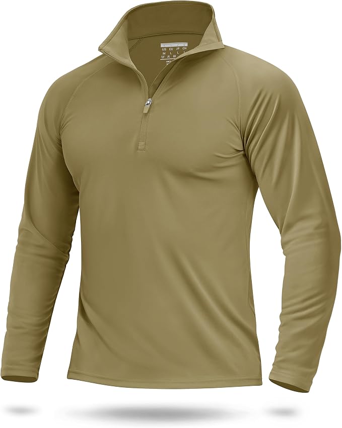 Boladeci Men's UPF 50+ Sun Shirts 1/4 Zip Long Sleeve SPF UV Protection by Boladeci