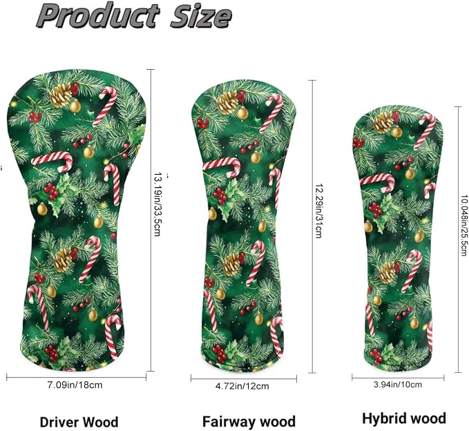 Golf Club Head Covers for Club Protective, Waterproof PU Leather Driver Fairway - Image 7