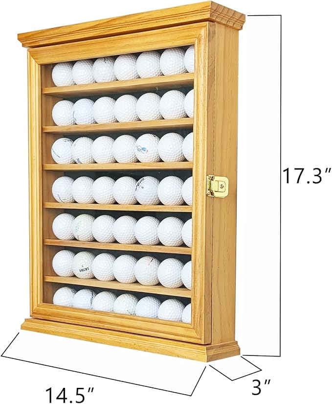 49 Golf Ball Display Case | Solid Wood Cabinet - Image 7