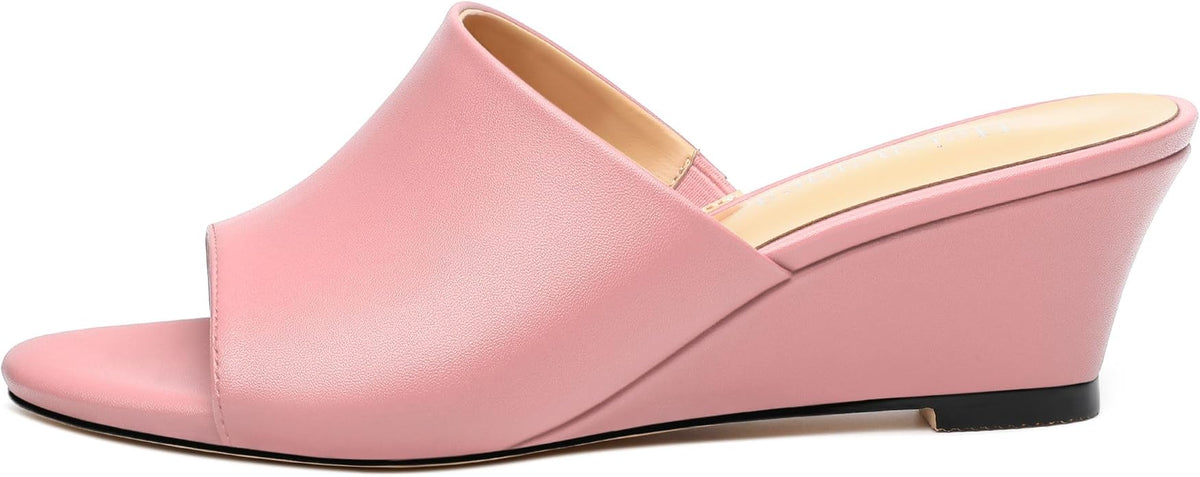 Wedge Sandals for Women Open Toe Wedge Heels Womens Matte High Heel Sandal - Image 2