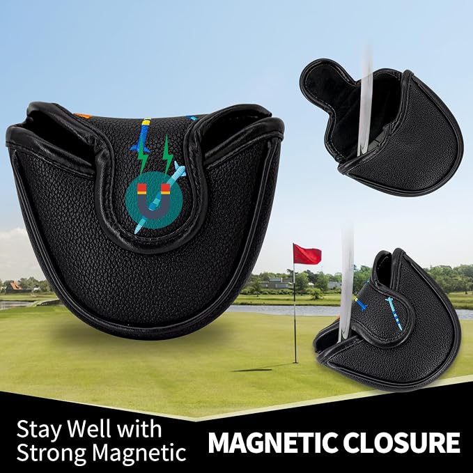 Colorful Nails Style Golf Half Mallet Putter Cover Headcover, Golf Putter Club - Image 7
