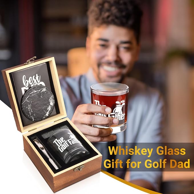 Whiskey Glass Gifts for Golf Dad, Best Gift for Men, Gift - Image 2