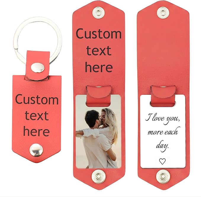 Custom Keychains with Picture Personalized Photo Logo Text Customized Key Chain by Unknown