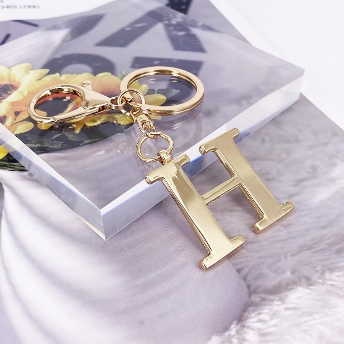 LAXPICOL Gold Letter A-Z Keychain - Image 2