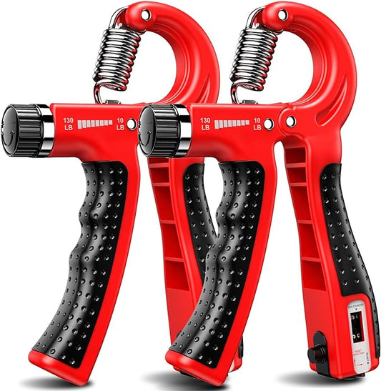 KDG Hand Grip Strengthener 2 Pack Adjustable Resistance 10-130 lbs Forearm by KDG