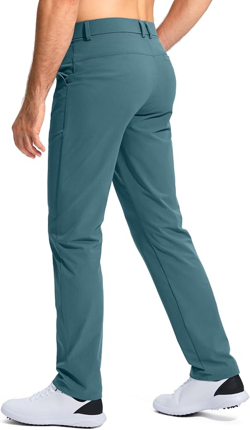 Pudolla Men's Golf Pants Stretch Work Dress Comfy Pants 30"/32"/34" Lightweight - Image 2