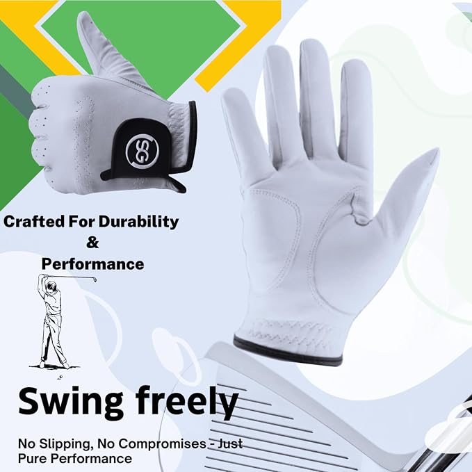 H-Cube All-Weather & Leather Golf Gloves - Image 3