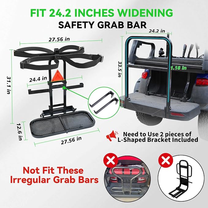 Golf Cart Bag Holder Bracket Upgraded Metal Attachment - Image 3