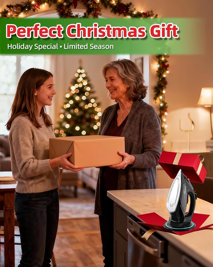 Cordless Iron for Clothes, 1500W Steam Iron - Image 2