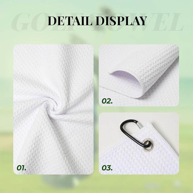 Cloud Golf Towel Waffle Microfiber - Image 3