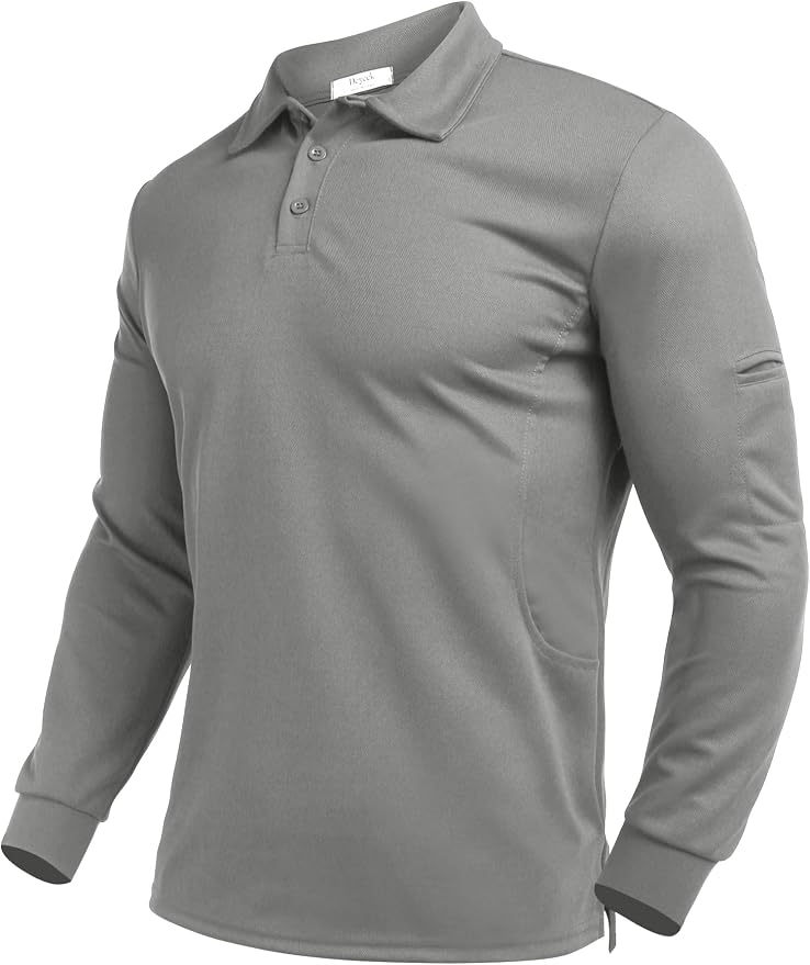 Deyeek Men's Polo Shirts Long Sleeve Golf Polo Shirts by Deyeek