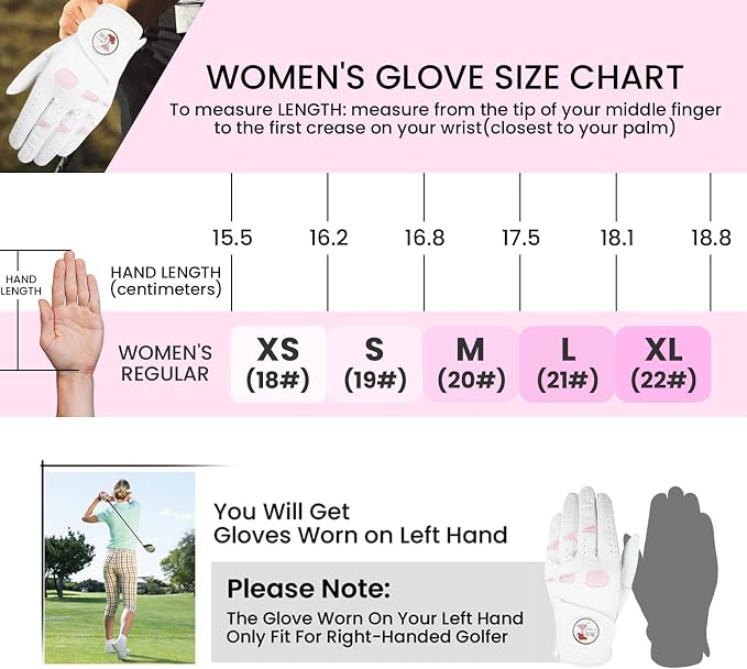 Women Golf Gloves Premium Leather - Image 6