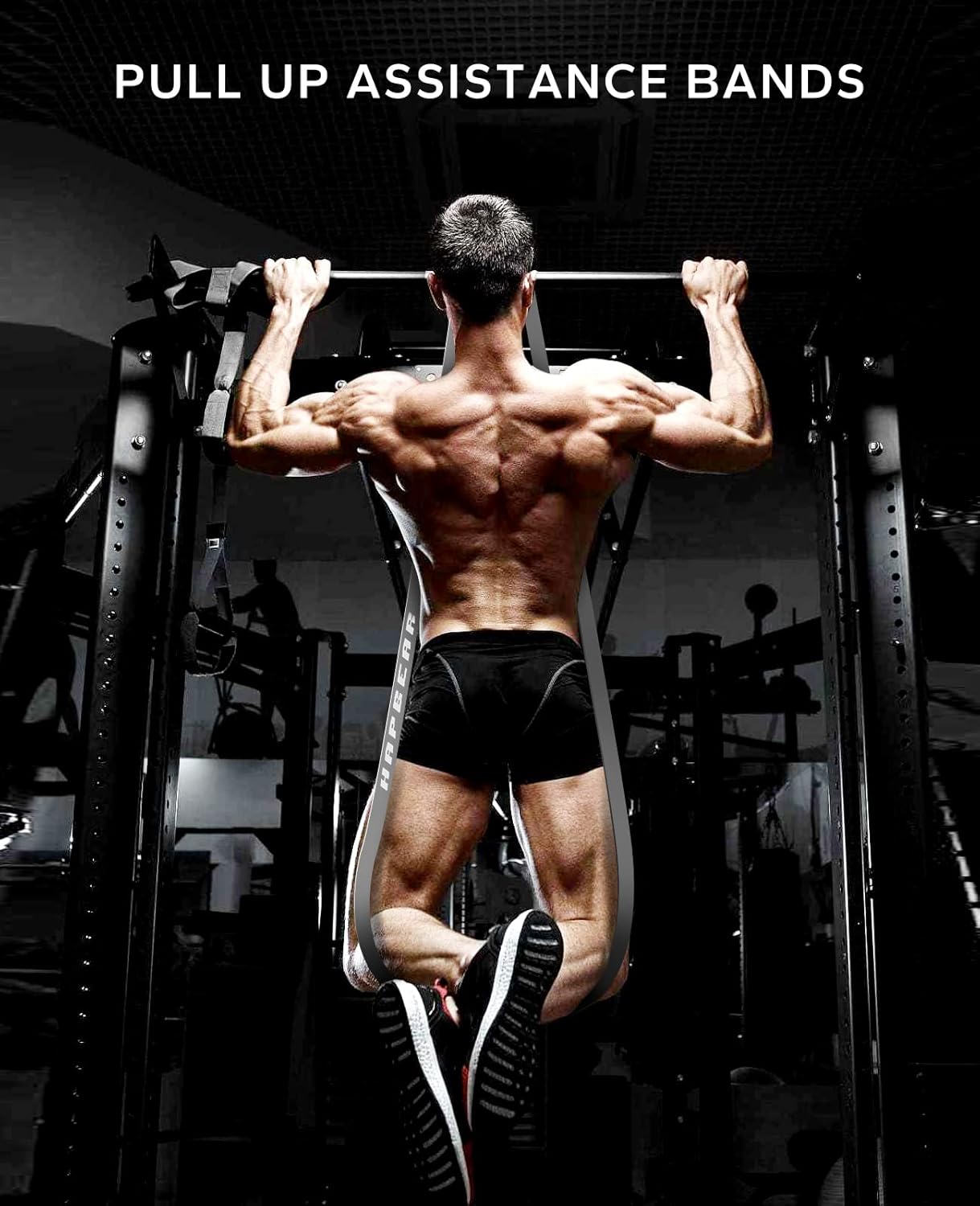 HAPBEAR Pull Up Assistance Bands Set of 5 - Resistance Bands for Working Out, Stretching, Physical Therapy, Muscle Training